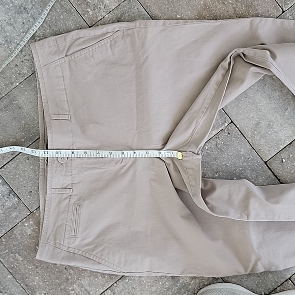 Talbots Signature Slim Wide-Leg Khaki Cropped Pants Sz 14 - Picture 8 of 10